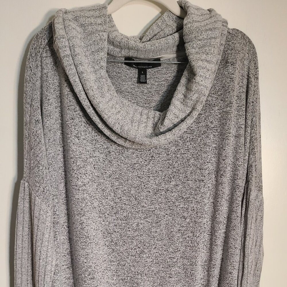 WHBM Cozy Oversized Tunic with Unique Zipper Detail